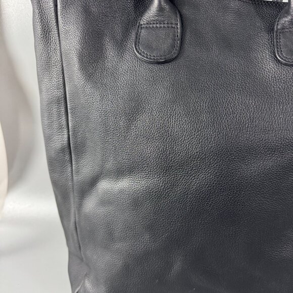 ILI New York Toronto Black Leather Large Tote Bag - Picture 7 of 14